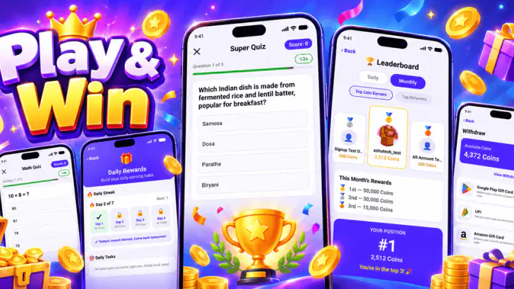Redeem code app - Play & Earn feature graphic