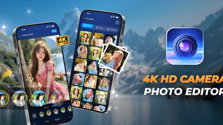 4K HD Camera: Photo Editor feature graphic