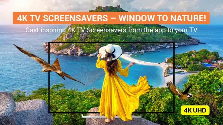4K TV Screensavers feature graphic