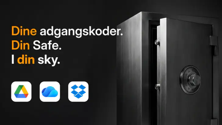 Adgangskodeadministrator: Safe feature graphic