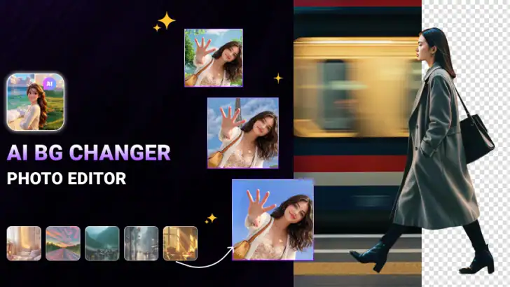 AI BG Changer - Photo Editor feature graphic