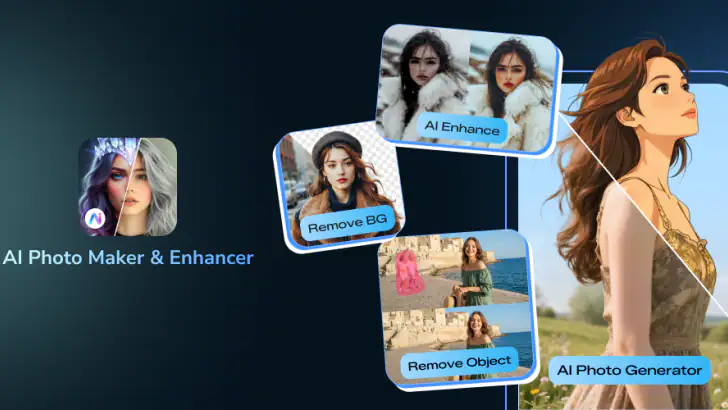 AI Photo Maker & Enhancer feature graphic