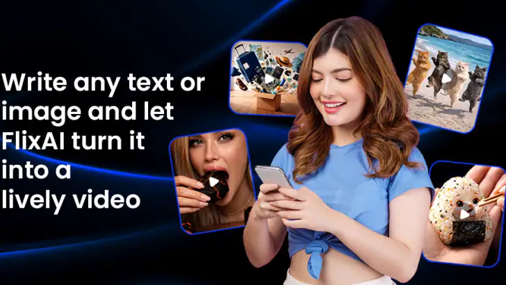 AI-videogenerator: 3D FlixAI feature graphic