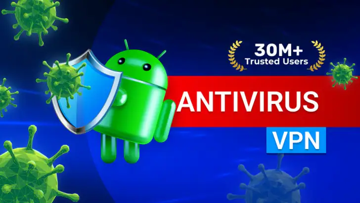 Antivirus - renser + VPN feature graphic
