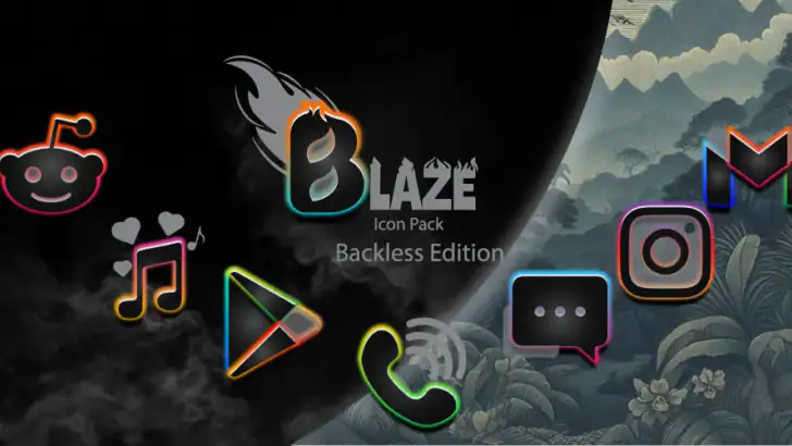 Blaze Backless Icon Pack feature graphic