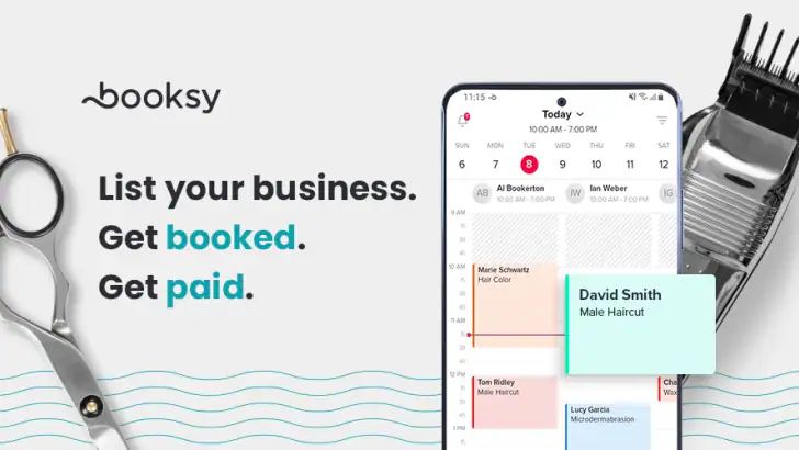 Booksy Biz: For Businesses feature graphic