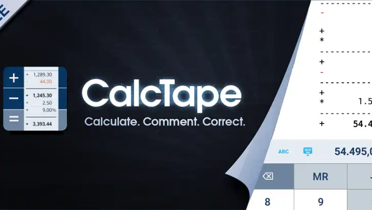 CalcTape Calculator with Tape feature graphic
