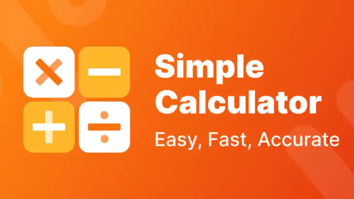 Calculator: Simple Calculator feature graphic