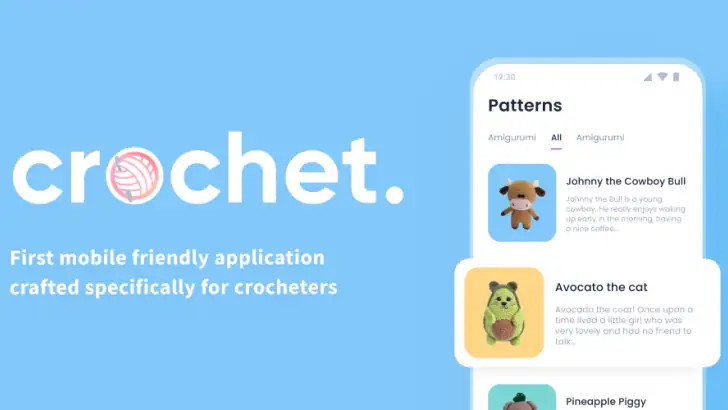 Crochet row counter & patterns feature graphic