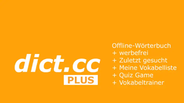 dict.cc+ Wörterbuch feature graphic