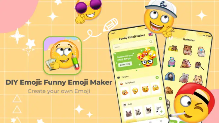DIY Emoji: Funny Emoji Maker feature graphic