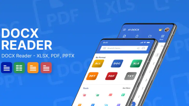 Docx Reader - Word, PDF, XLSX feature graphic