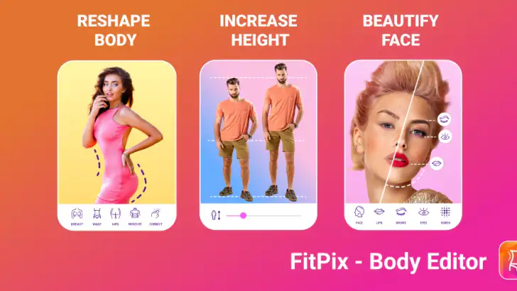 FitPix - Face & Body Editor feature graphic