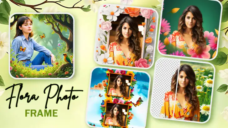 Flora Photo Frame Photo Editor feature graphic