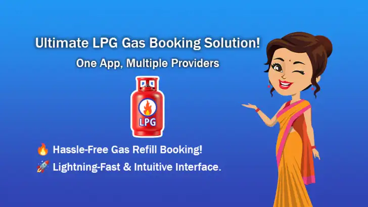 Gas Booking App - Book LPG Gas feature graphic