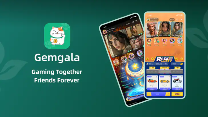 Gemgala - Party & Chat & Games feature graphic