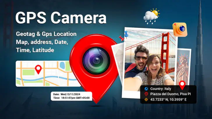 GPS-kamera - Kortkamera-app feature graphic