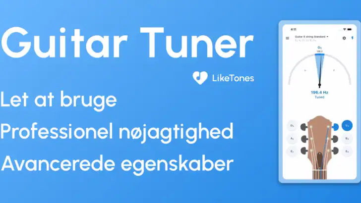 Guitar Tuner - LikeTones feature graphic