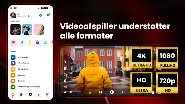 HD Video Player Alle formater feature graphic