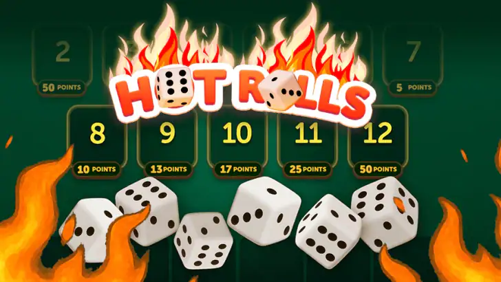 Hot Rolls Dice Strategy Game feature graphic