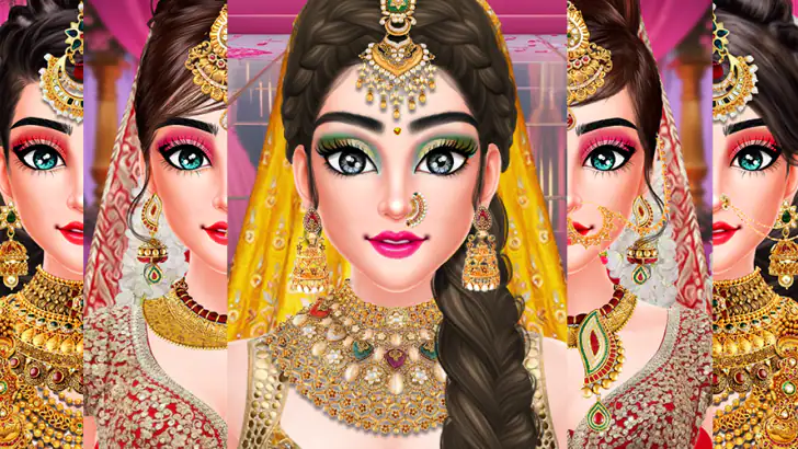 Indian Bridal Dress Up Games feature graphic