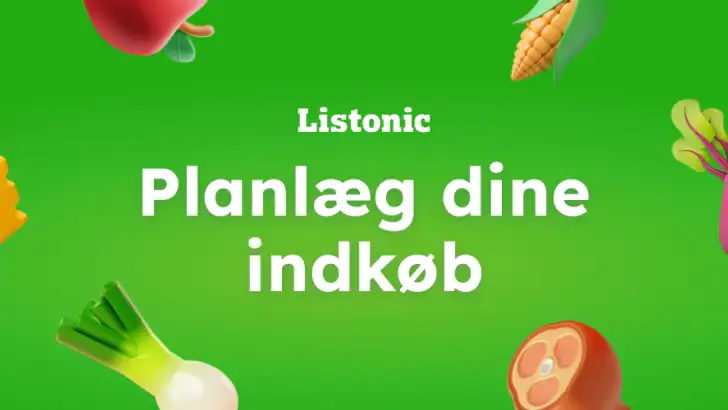 Indkøbsliste - Listonic feature graphic