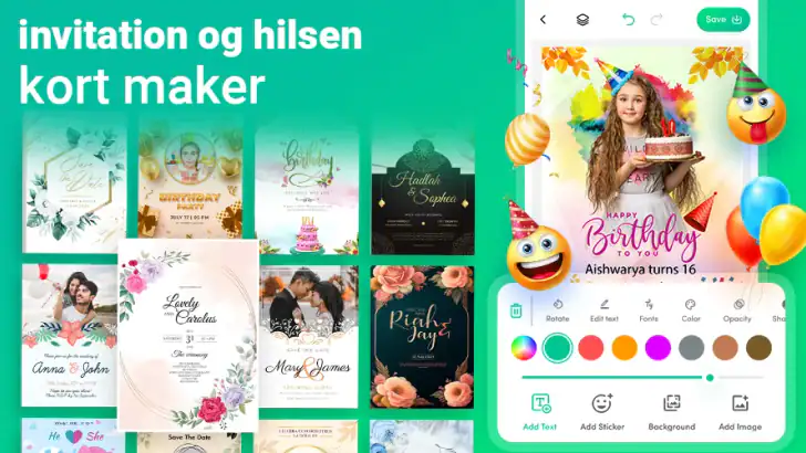 invitation maker bryllup kort feature graphic