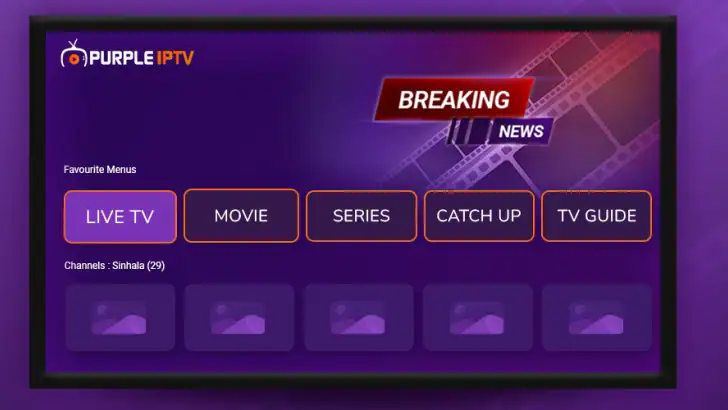 IPTV Smart Purple Player feature graphic