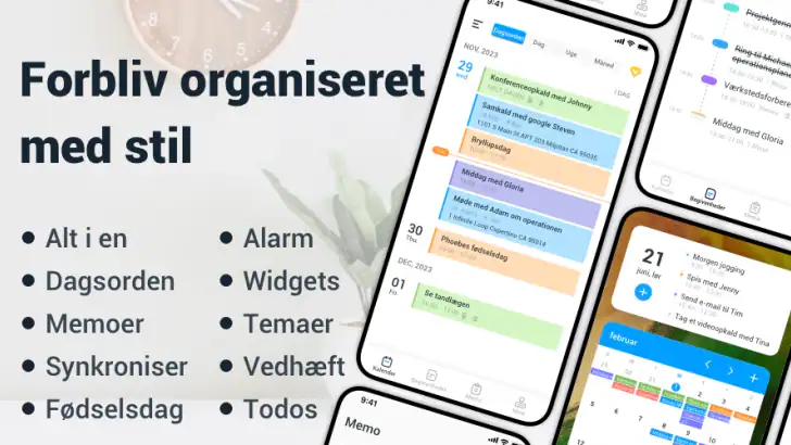 Kalender, Dagsordensplanlægger feature graphic