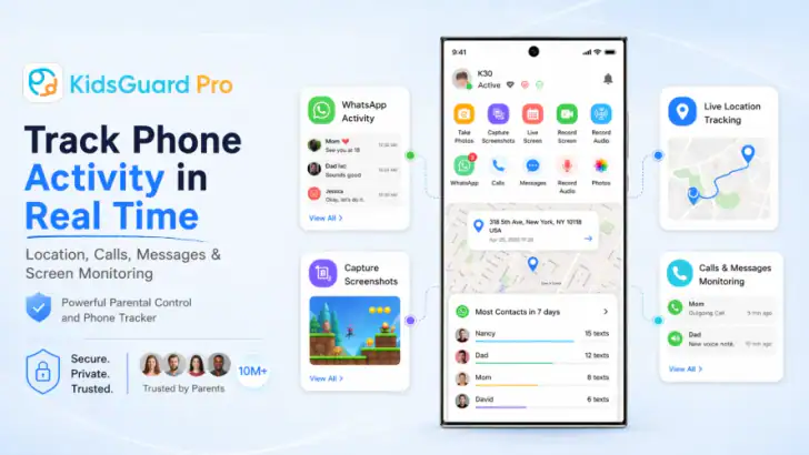 KidsGuard Pro-Phone Monitoring feature graphic