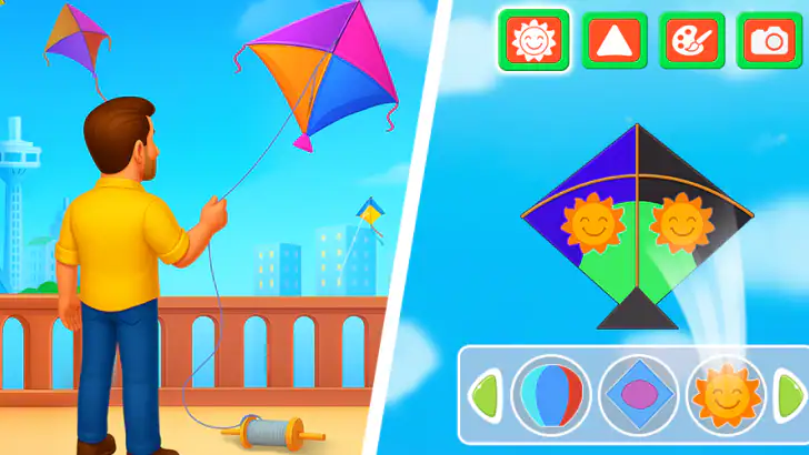 Kite Flying Adventure Game feature graphic