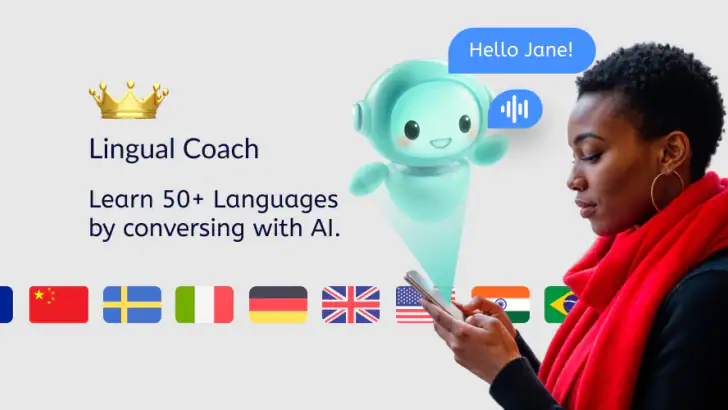 Lingual Coach: Learn with AI feature graphic