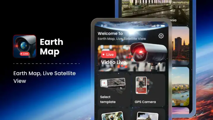 Live Earth Map & GPS Tracker feature graphic
