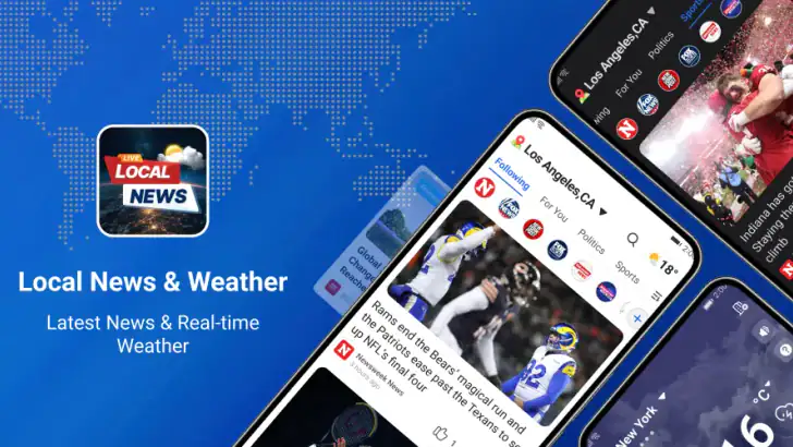Local News - Breaking &Weather feature graphic