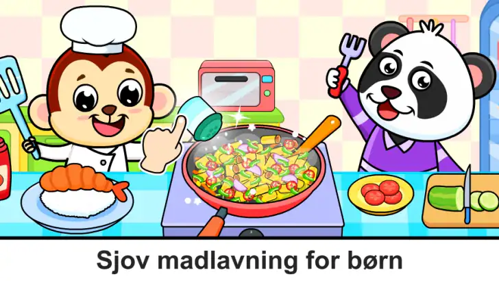 Madlavningsspil for børn feature graphic