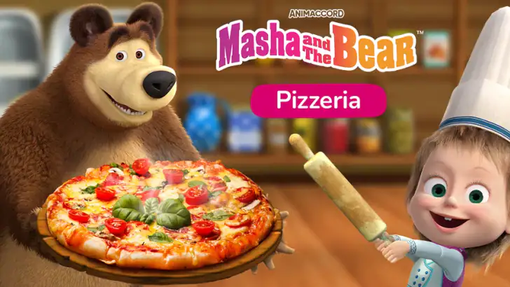 Masha and the Bear Pizza Maker feature graphic