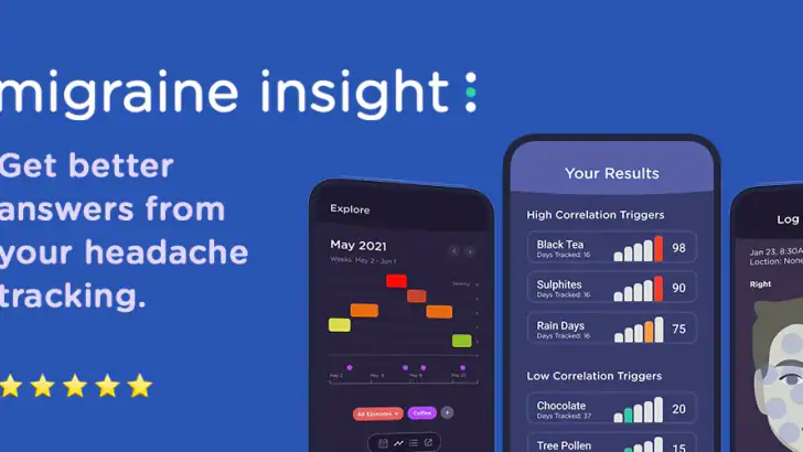 Migraine Insight: Tracker feature graphic