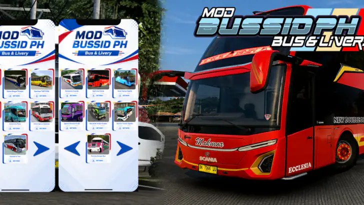Mod BUSSID PH: Bus & Livery feature graphic