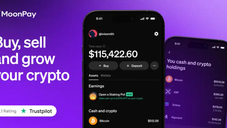 MoonPay: Buy Crypto & Bitcoin feature graphic