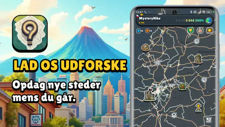MysteryHike: Rejs og Udforsk feature graphic