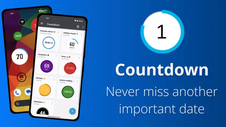 Nedtælling Dage - Countdown feature graphic
