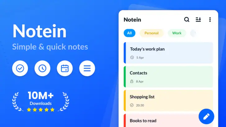 Notepad, Notes, Easy Notebook feature graphic
