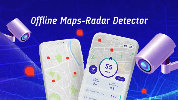 Offline Maps, GPS, Speedometer feature graphic