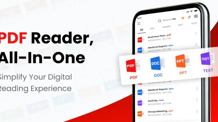Pdf-læser app feature graphic