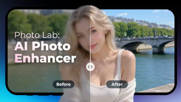 Photo Lab: AI Photo Enhancer feature graphic