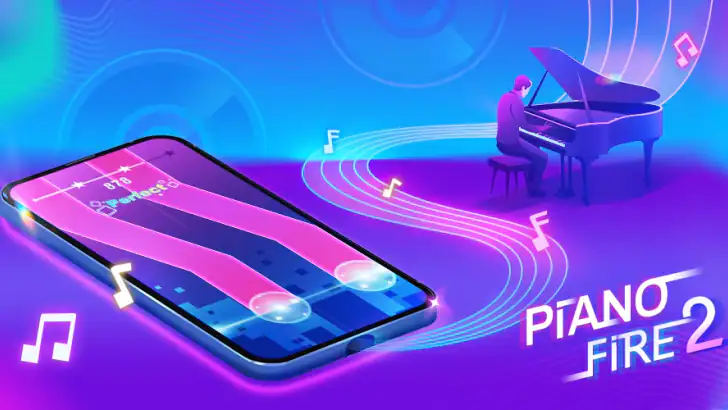 Piano Fire 2: Slide Challenge feature graphic