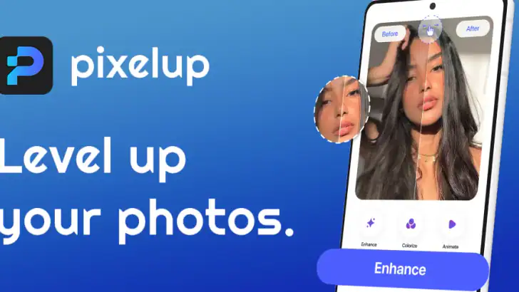 Pixelup - AI Photo Enhancer feature graphic