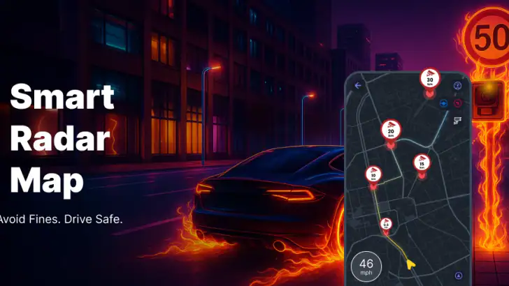 Radar GO-X: HUD, GPS, kort feature graphic