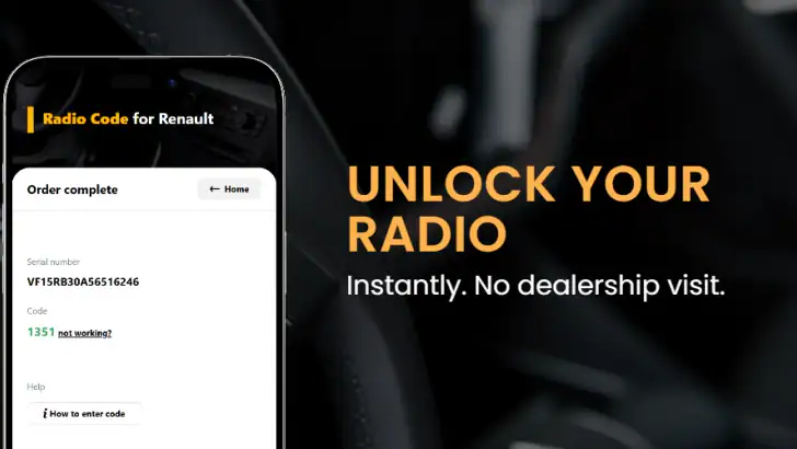 Radio Code for Renault feature graphic