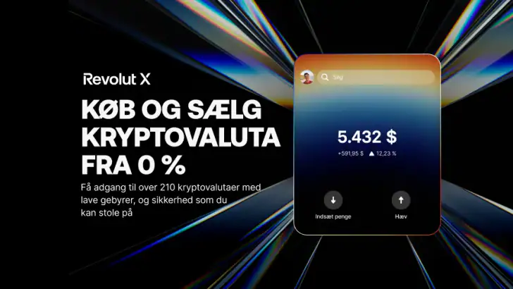 Revolut X: Køb Bitcoin, krypto feature graphic
